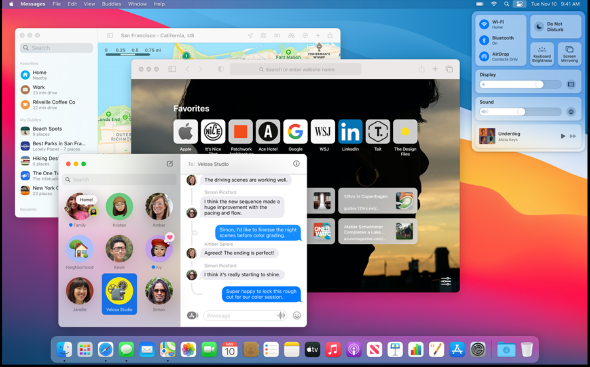 screenshot of MacOS Big Sur